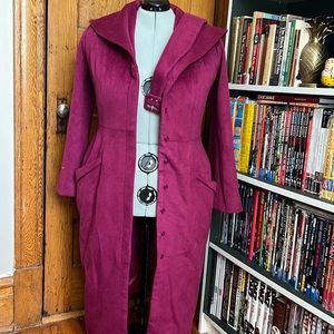 ModCloth Collectif Paris Coat in Purple Size UK20 US16